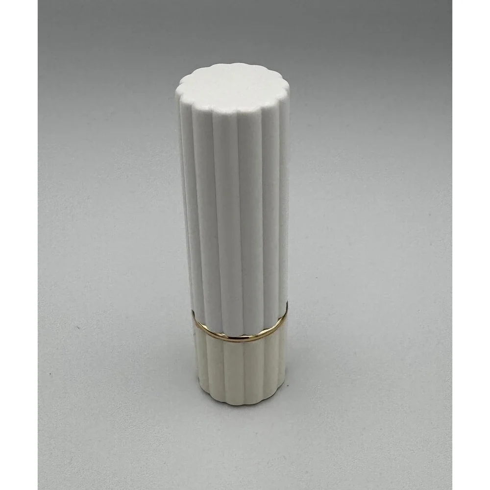 Vintage Estee Lauder All Day Lipstick Frosted Apricot White Ribbed Case NEW NOS